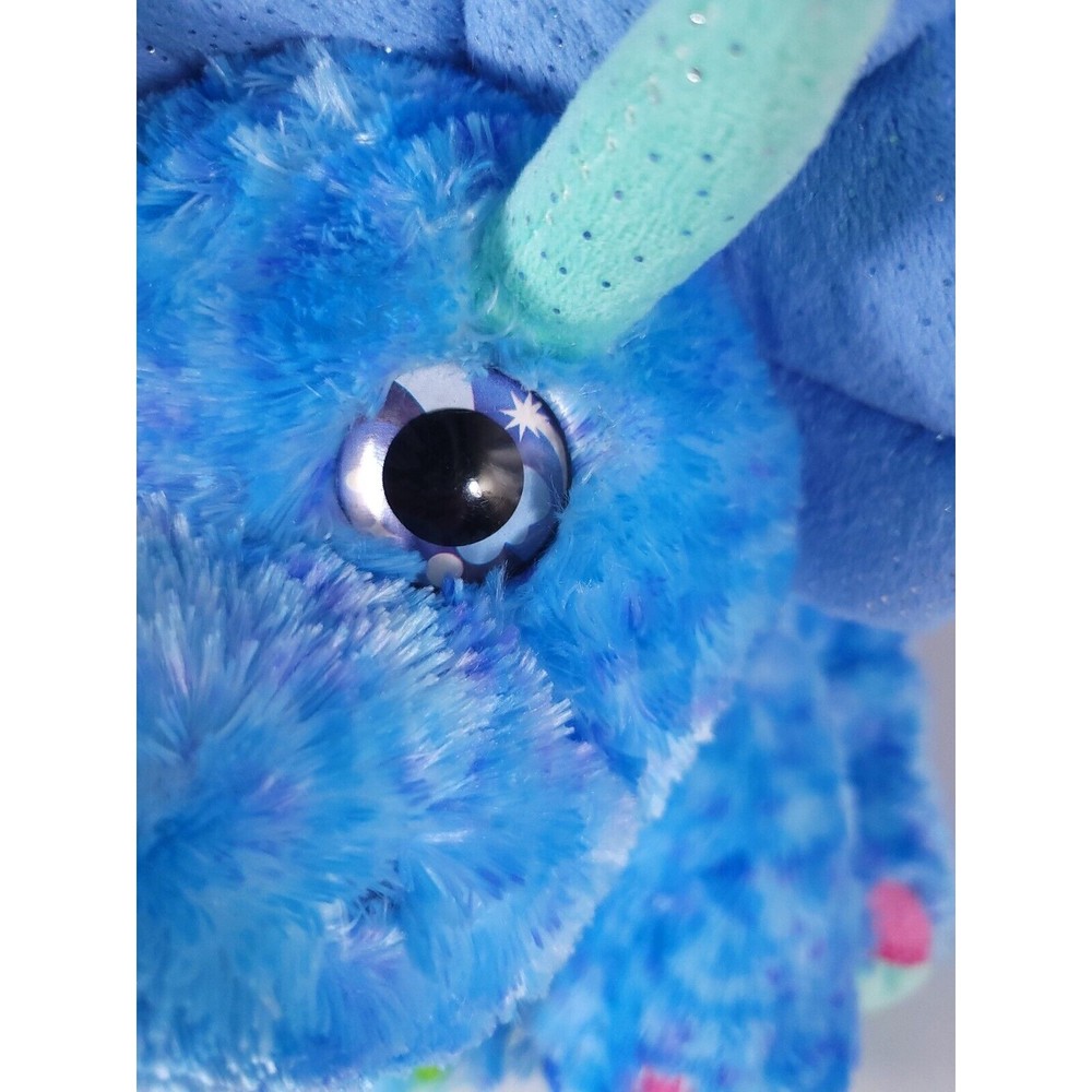 Wild Republic Triceratops‎ Dinosaur Plush Blue Sparkle 12" Toy Stuffed EUC - Picture 7 of 7